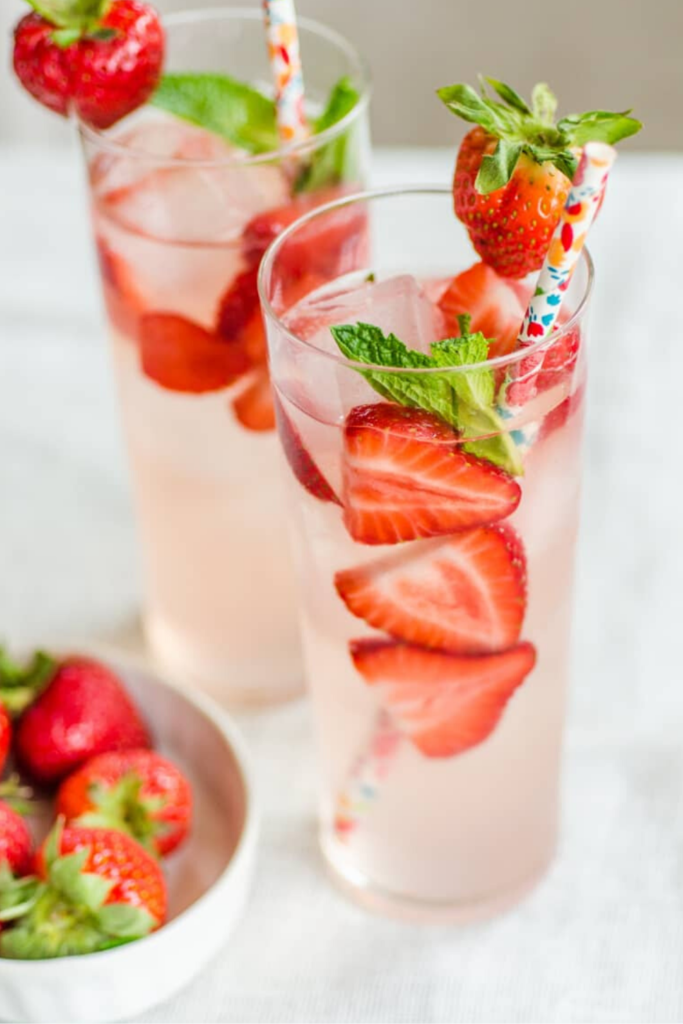Strawberry Gin Smash Wedding Signature Cocktail, The Union Studio