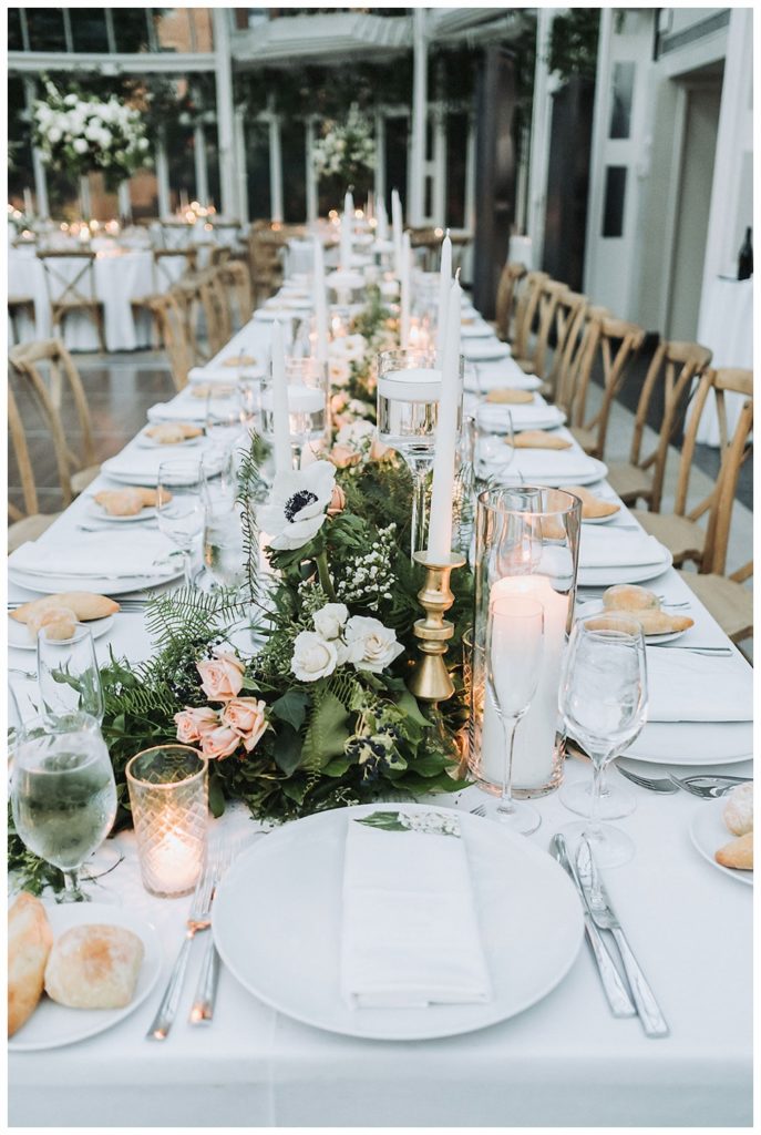 Romantic head table garland, Rebecca Shepherd Floral Design, NYC Wedding Planner The Union Studio